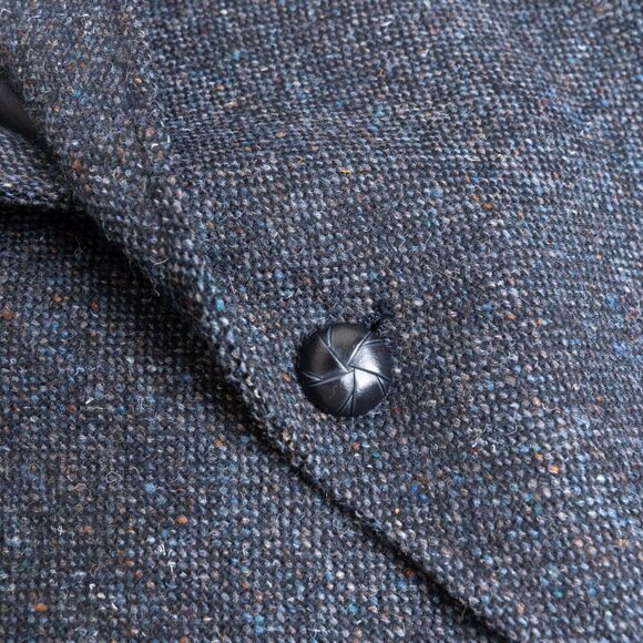 Vintage Tweed Sport Coat Wool Blazer Jacket Elbow Patches England 48 L Moores - Picture 13 of 16